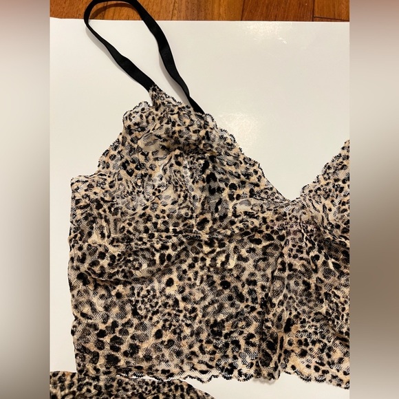 Victoria's Secret leopard sexy mesh  pjs set - Picture 5 of 8